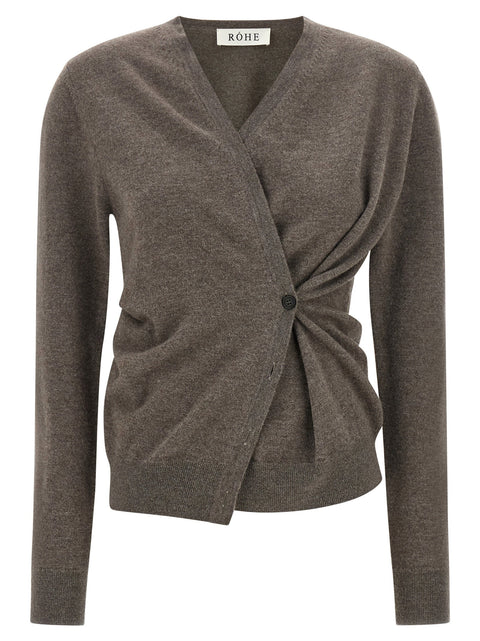 Rohe Asymmetrical Twisted Ballet Cardigan