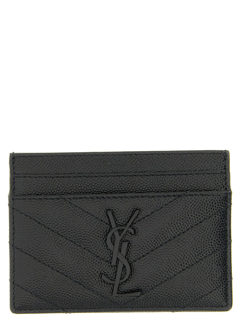 Saint Laurent Logo Matelassé Card Holder