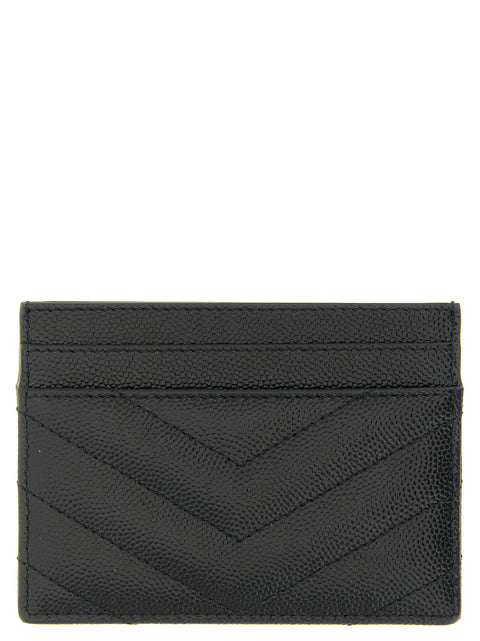 Saint Laurent Logo Matelassé Card Holder