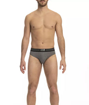 Cavalli Class Gray Cotton Men Underwear Three-Pack-Cavalli Class-M-Urbanheer