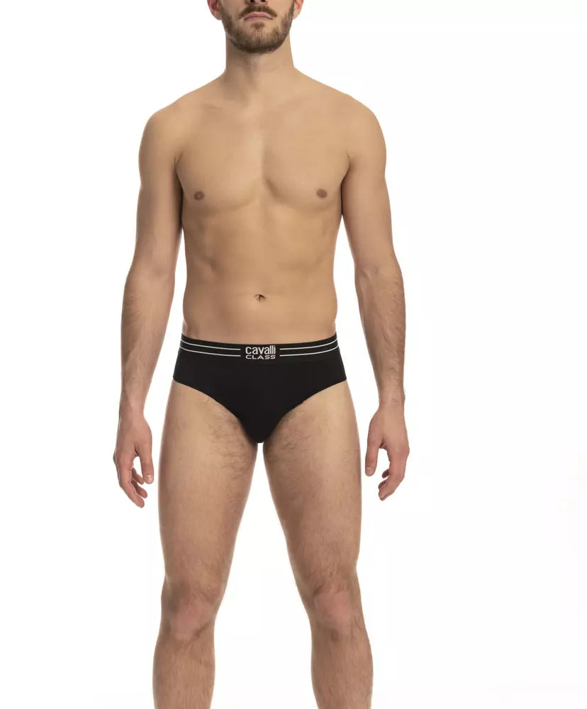 Cavalli Class Black Cotton Men's Underwear Pack-Cavalli Class-S-Urbanheer