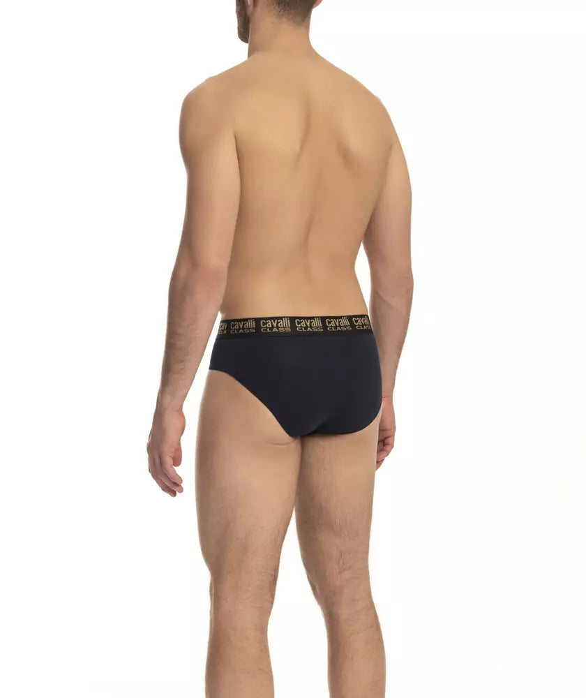 Cavalli Class Blue Cotton Men's Brief-Cavalli Class-M-Urbanheer