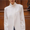 Timeless Structured Jacket with Fold-Down Officer Collar