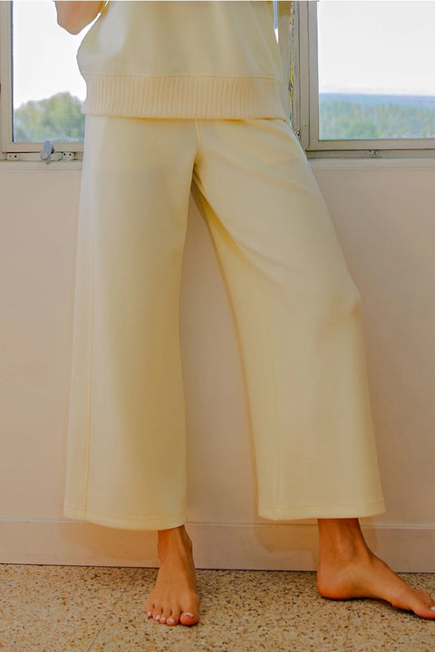 Modal Scuba Cropped Wide Pant