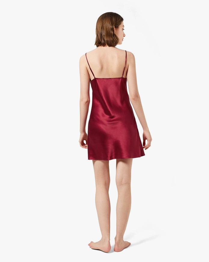 Classic Silk Chemise Claret-Chemise-MommeSilk-XS-Urbanheer
