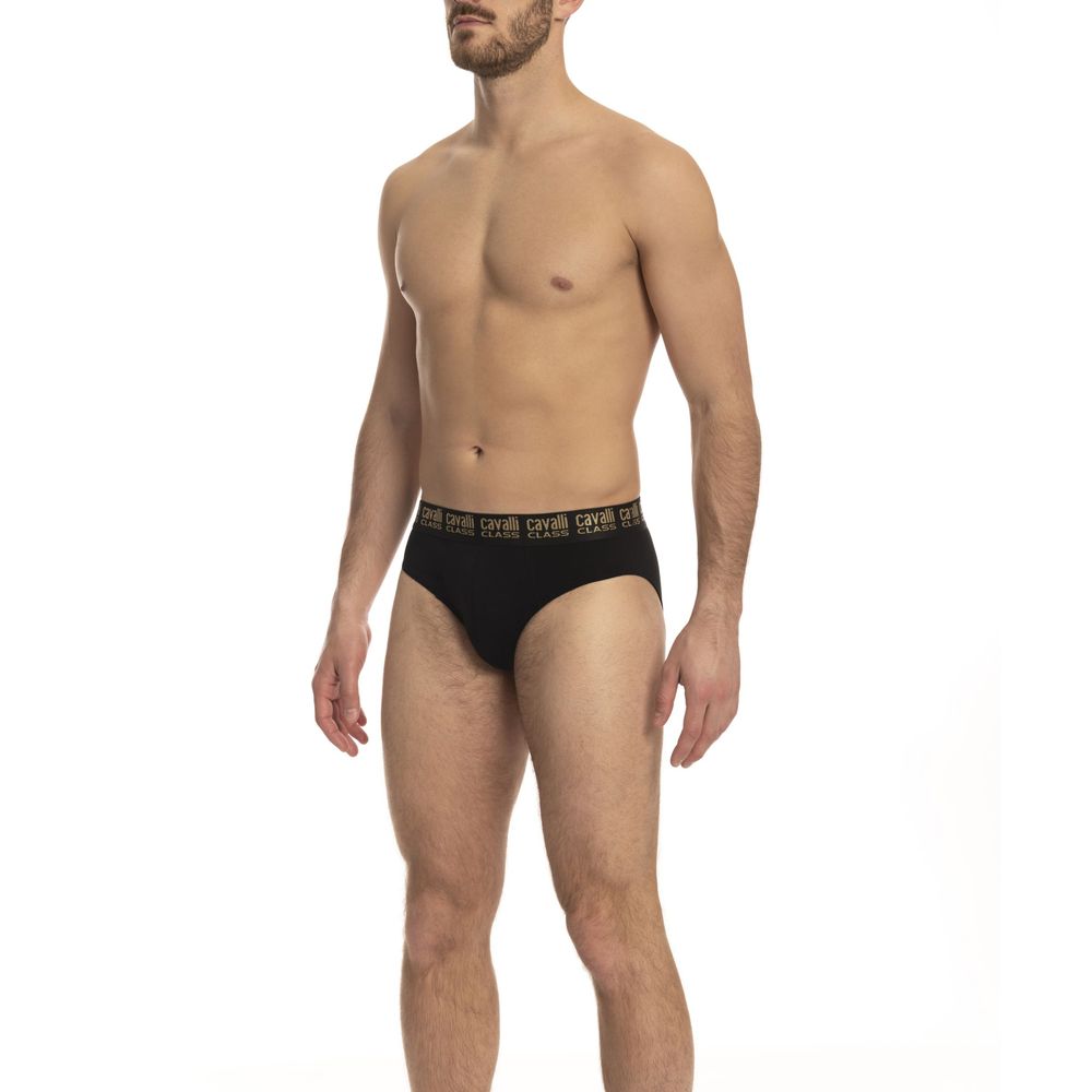 Cavalli Class Black Cotton Men's Brief Multibuy Package-Cavalli Class-S-Urbanheer