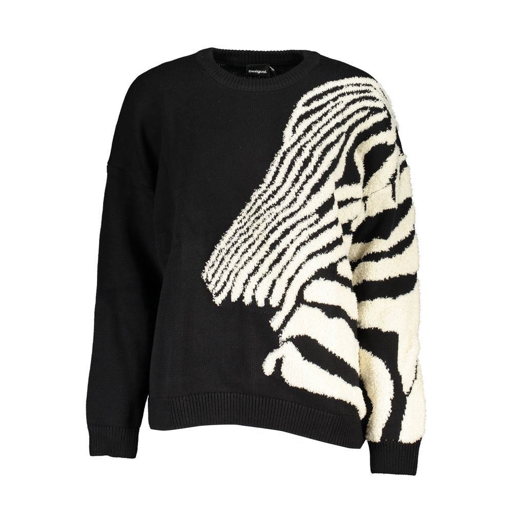 Desigual Chic Contrast Crew Neck Sweater-Desigual-M-Urbanheer