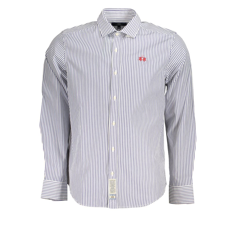 La Martina Elegant Long-Sleeved Striped Shirt for Men-La Martina-L-Urbanheer