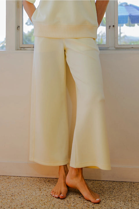 Modal Scuba Cropped Wide Pant
