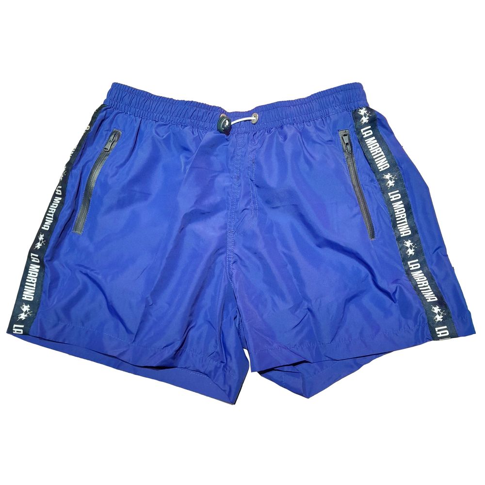 La Martina Blue Polyester Men's Swim Trunk-La Martina-S-Urbanheer