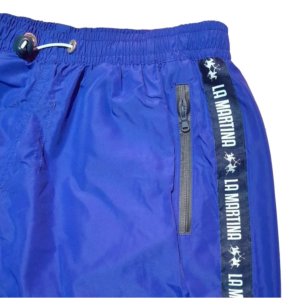 La Martina Blue Polyester Men's Swim Trunk-La Martina-S-Urbanheer