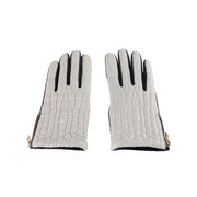 Cavalli Class Gray Lambskin Women Glove-Cavalli Class-7.5|S-Urbanheer