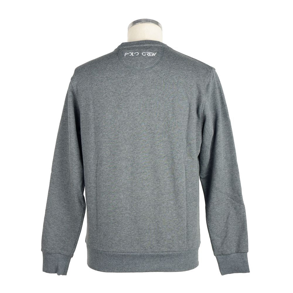 La Martina Gray Cotton Men Sweater-La Martina-XL-Urbanheer