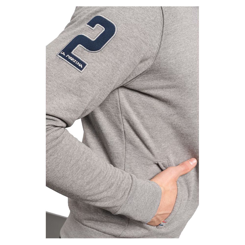 La Martina Gray Cotton Sweater-La Martina-S-Urbanheer