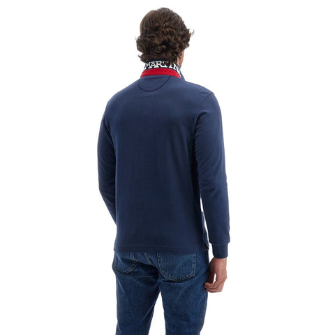 La Martina Blue Cotton Polo Shirt-La Martina-3XL-Urbanheer