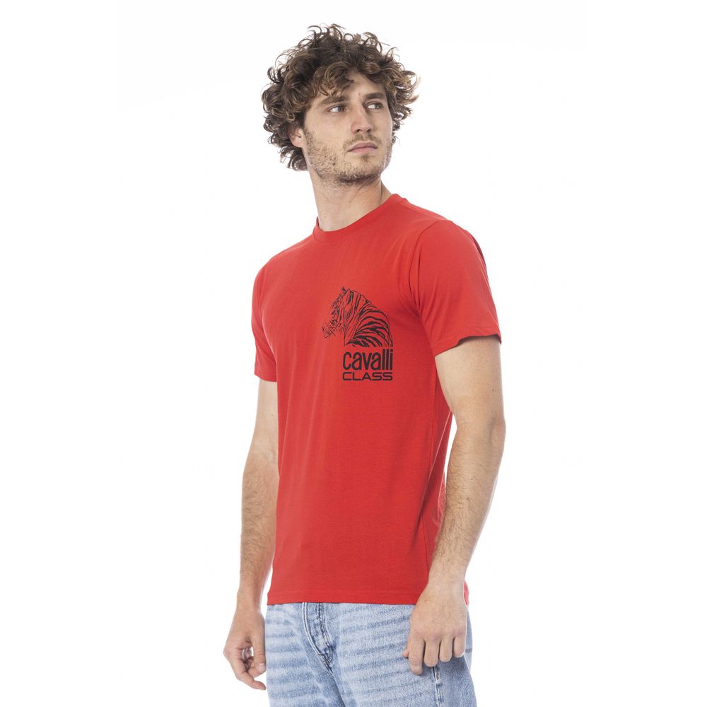 Cavalli Class Red Cotton Men T-Shirt-Cavalli Class-M-Urbanheer