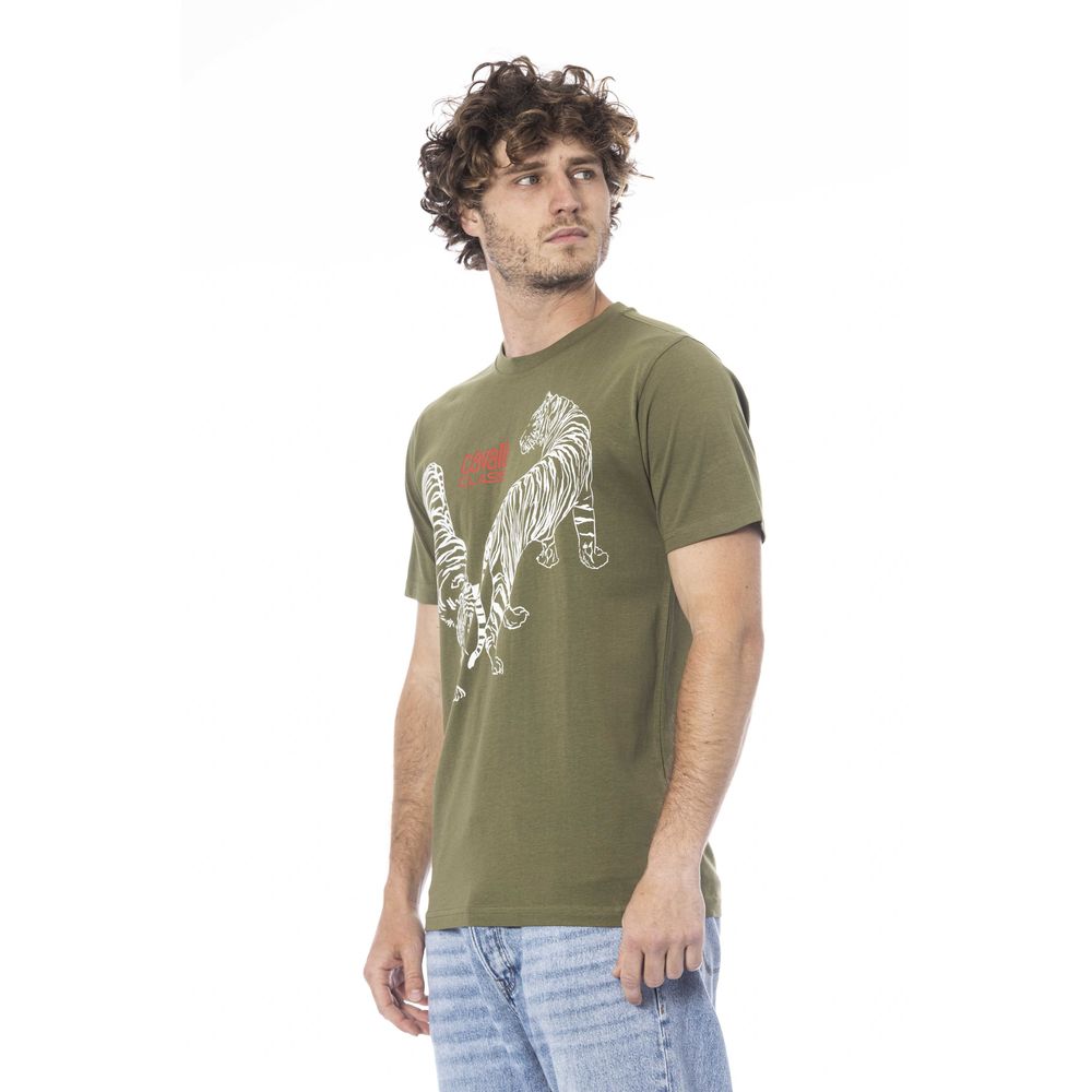 Cavalli Class Green Cotton Men T-Shirt-Cavalli Class-XL-Urbanheer