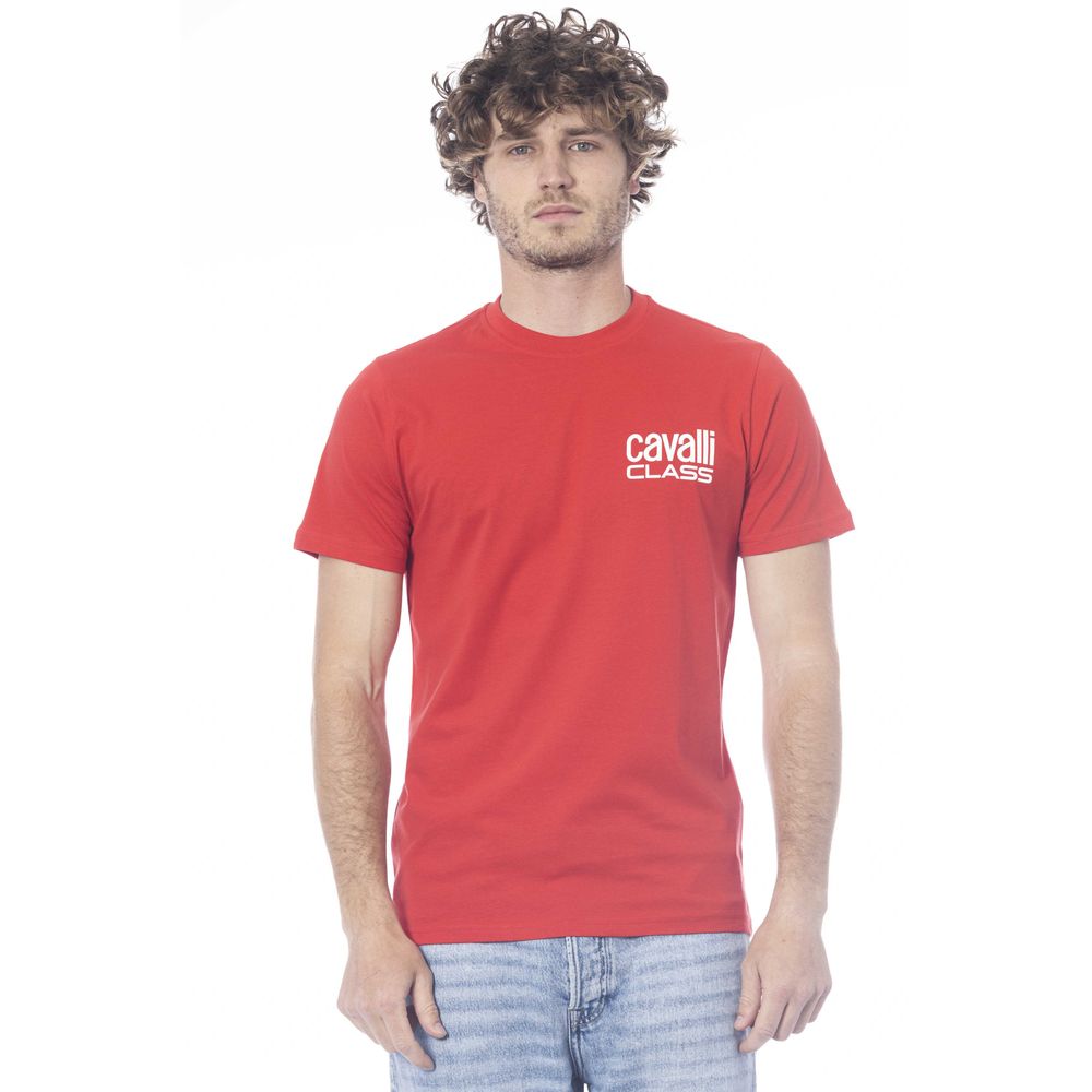 Cavalli Class Red Cotton Men T-Shirt-Cavalli Class-M-Urbanheer