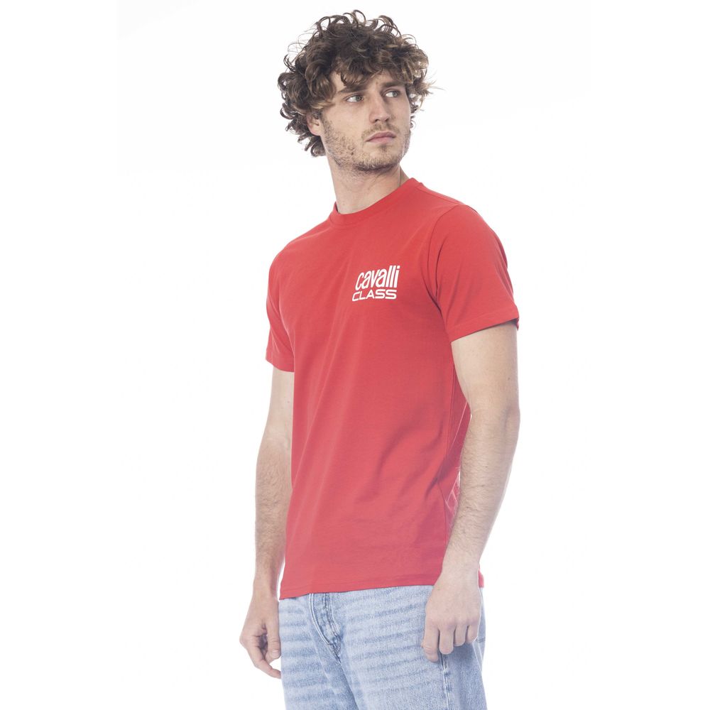 Cavalli Class Red Cotton Men T-Shirt-Cavalli Class-M-Urbanheer
