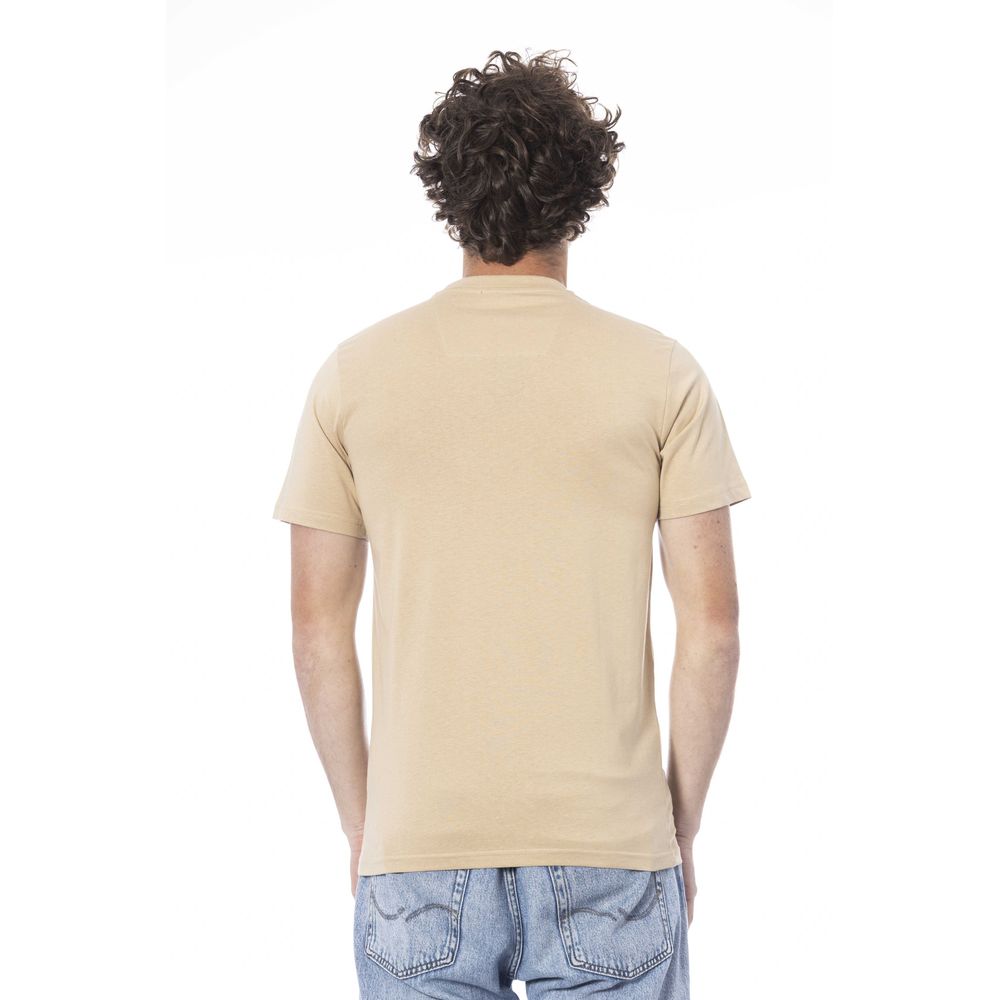 Cavalli Class Beige Cotton Men T-Shirt-Cavalli Class-L-Urbanheer