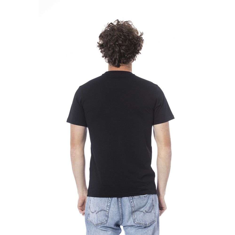Cavalli Class Black Cotton Men T-Shirt-Cavalli Class-L-Urbanheer