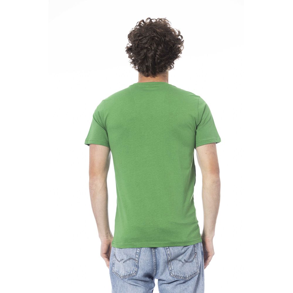 Cavalli Class Green Cotton Men T-Shirt-Cavalli Class-M-Urbanheer