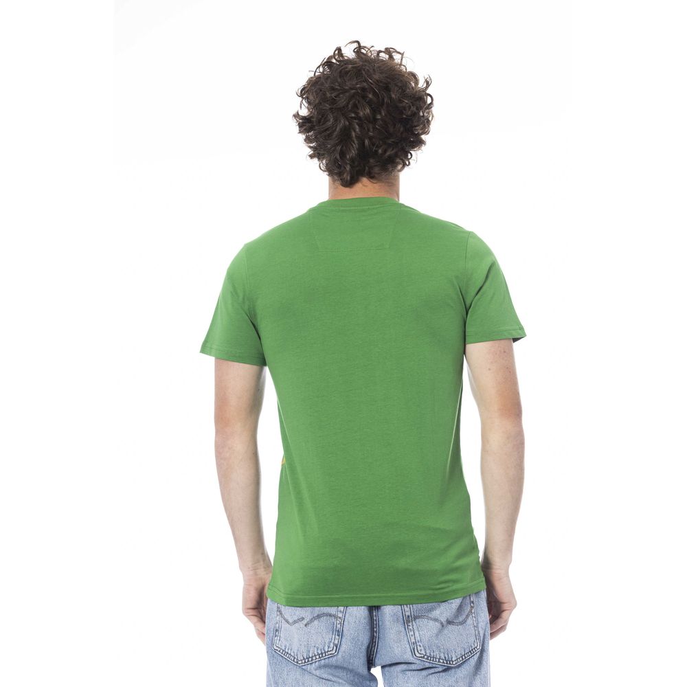 Cavalli Class Green Cotton Men T-Shirt-Cavalli Class-M-Urbanheer