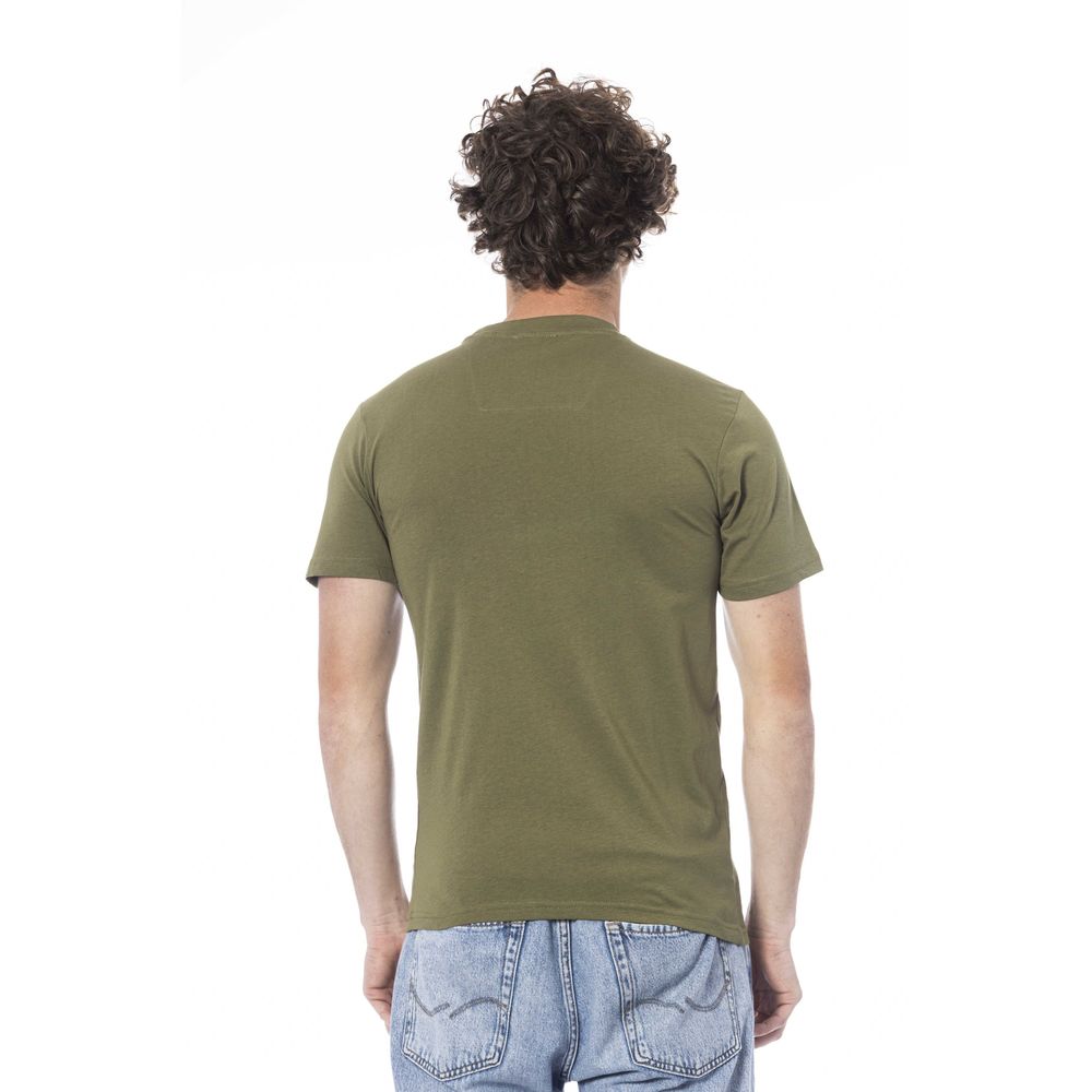Cavalli Class "Green Cotton Men T-Shirt"-Cavalli Class-L-Urbanheer