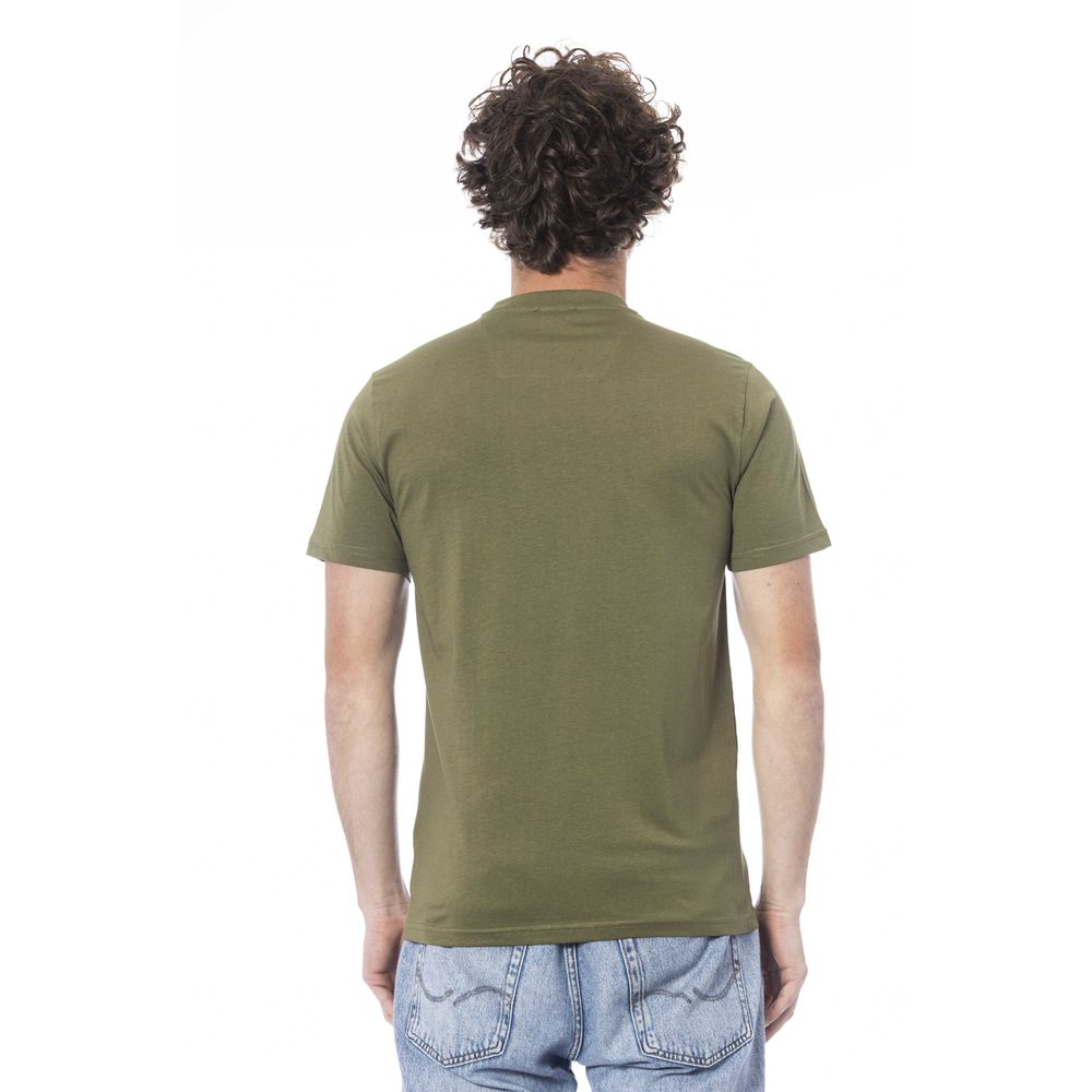 Cavalli Class Green Cotton Men T-Shirt-Cavalli Class-M-Urbanheer
