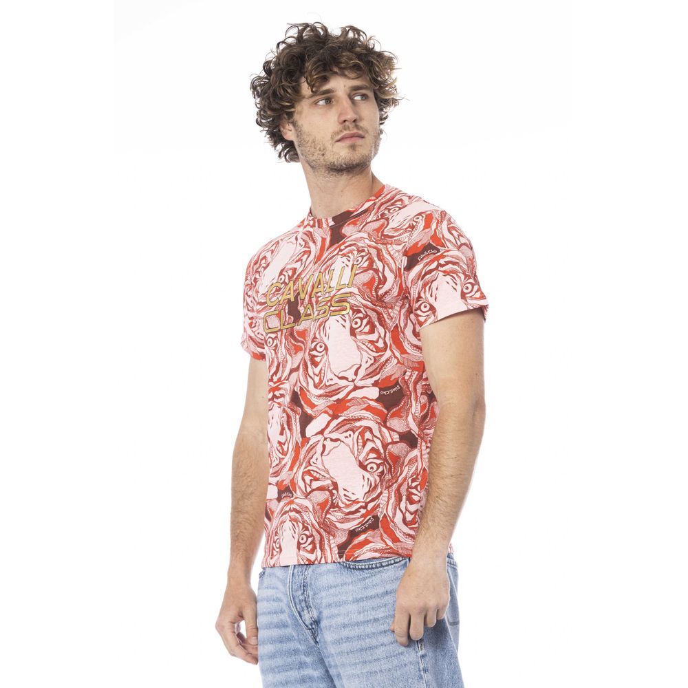 Cavalli Class Red Cotton Men T-Shirt-Cavalli Class-M-Urbanheer