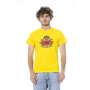 Cavalli Class Yellow Cotton Men T-Shirt-Cavalli Class-M-Urbanheer
