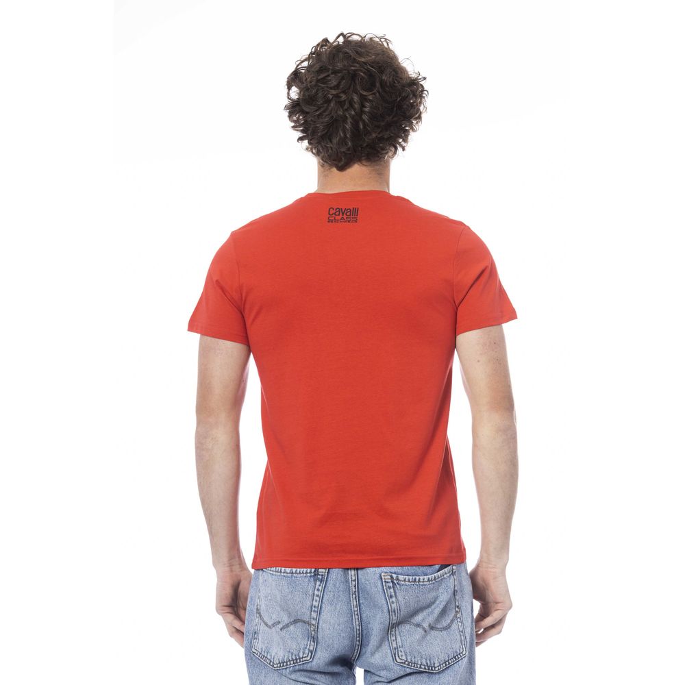 Cavalli Class Red Cotton Men T-Shirt-Cavalli Class-M-Urbanheer