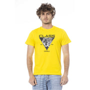 Cavalli Class Yellow Cotton Men T-Shirt-Cavalli Class-M-Urbanheer