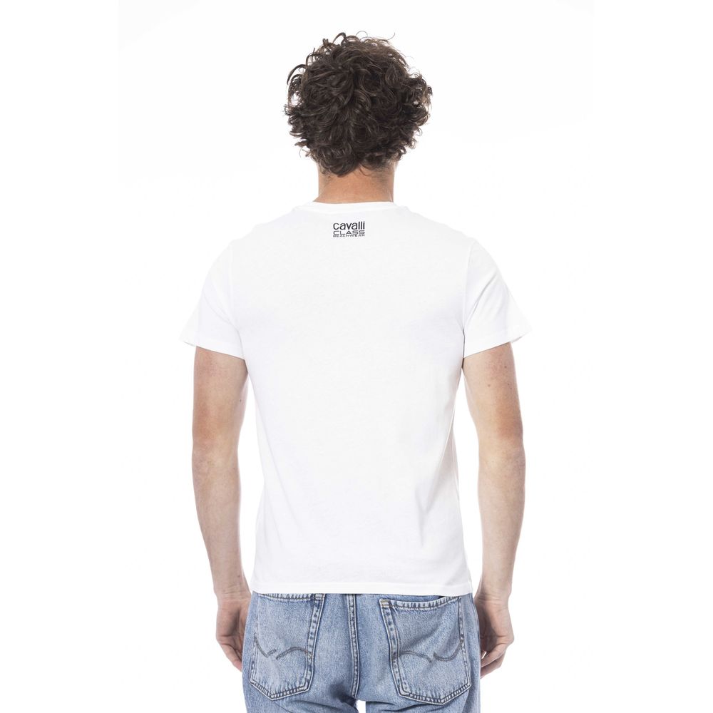 Cavalli Class White Cotton Men's T-Shirt-Cavalli Class-L-Urbanheer