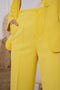 Timeless Straight Cut Plain Pants Yellow-Pants-Attentif Paris-S-Urbanheer
