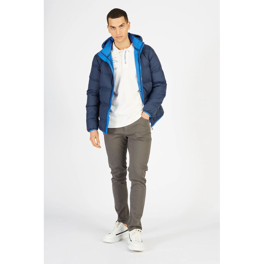 La Martina Blue Nylon Men's Jacket-La Martina-M-Urbanheer