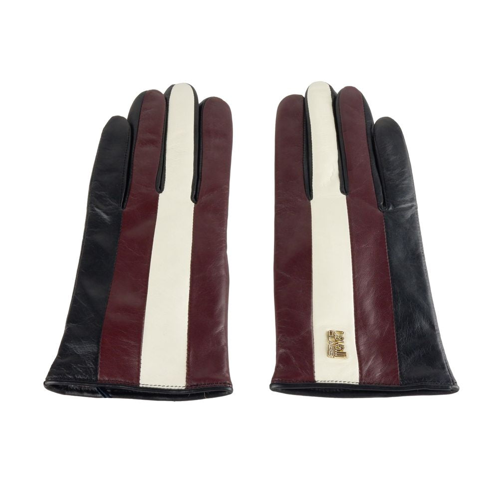 Cavalli Class Black Lambskin Women Glove-Cavalli Class-7.5|S-Urbanheer