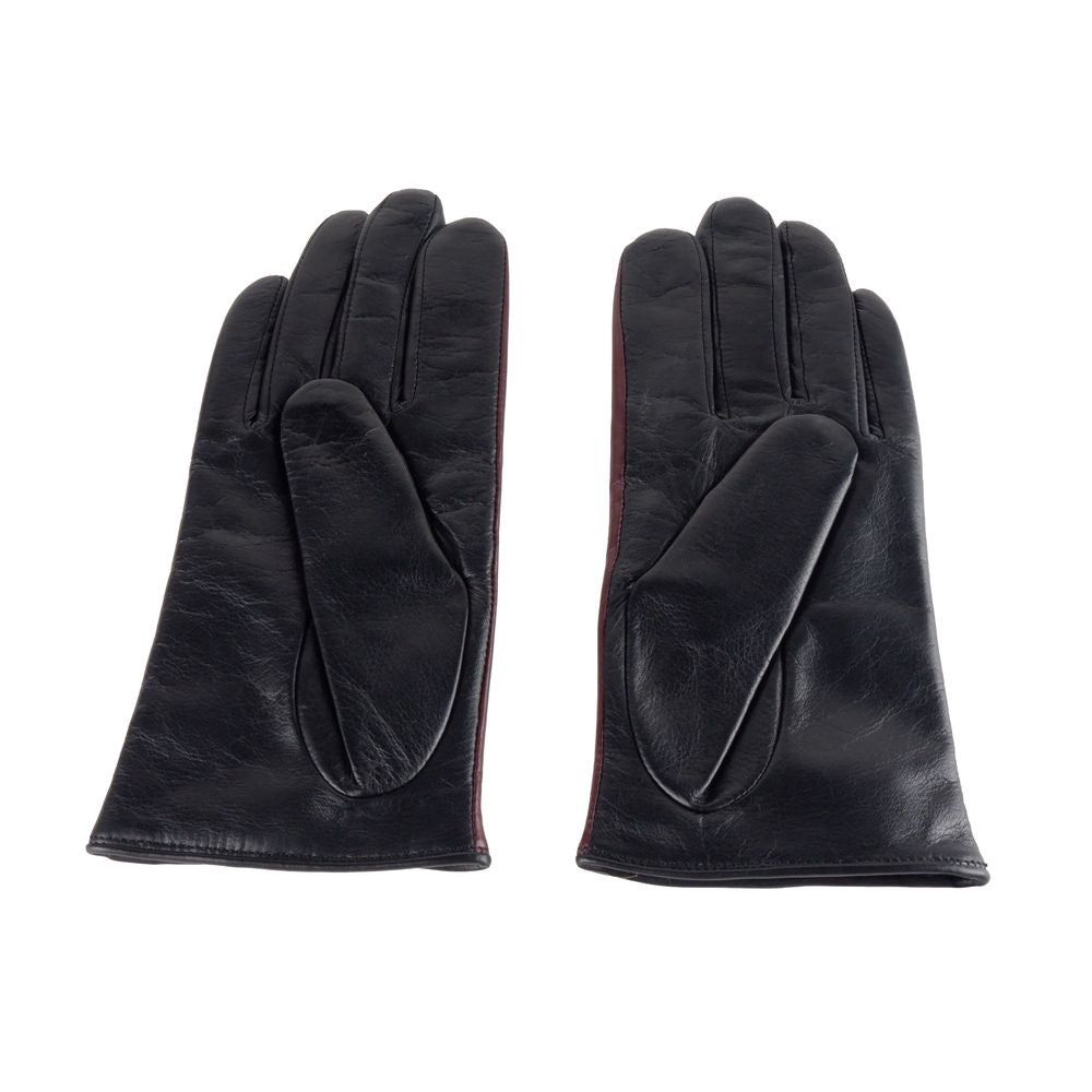Cavalli Class Black Lambskin Women Glove-Cavalli Class-7.5|S-Urbanheer