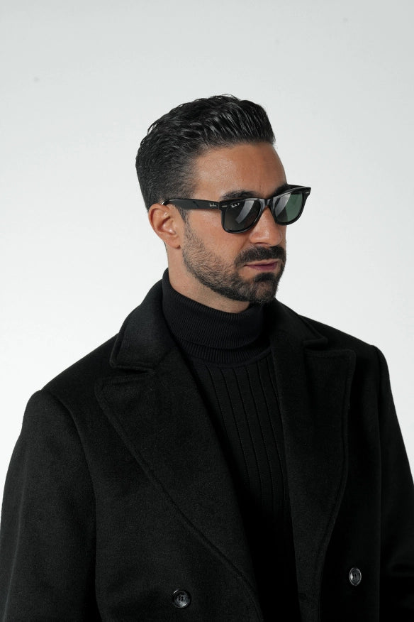 Black Ribbed High Neck-Sweater-Donato-M-Urbanheer