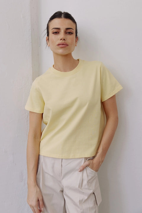 The Lanie Top | Everyday Cotton T-Shirt BUTTER-T-Shirt-MOD REF-S-BUTTER-Urbanheer