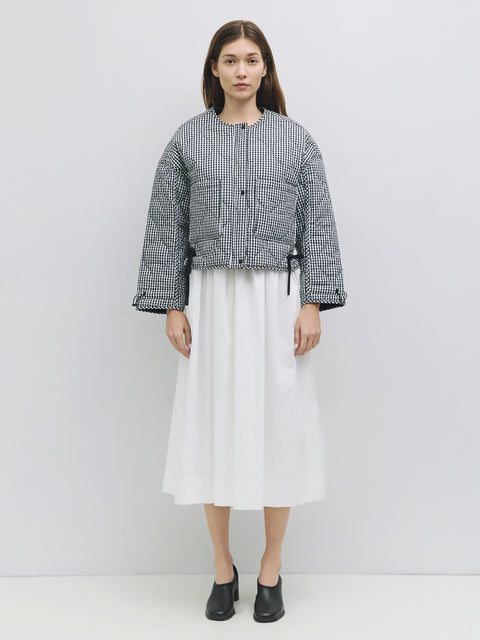 The Rochelle Jacket Quilted Gingham Jacket - Black