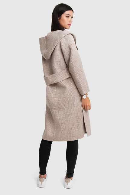 Walk This Way Wool Blend Oversized Coat - Beige-Clothing - Women-Belle & Bloom-Urbanheer
