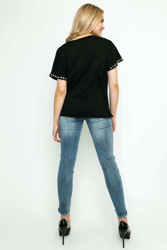 Short Sleeve Top with Skulls-Top-Vocal-S-Urbanheer