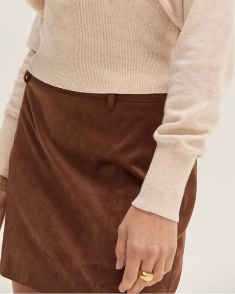 Cassie Cinched Waist Boatneck Sweater Top