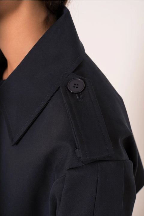 Utility Short Belted Trench Jacket