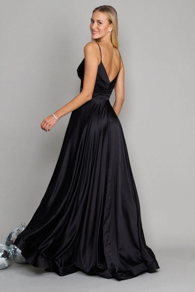 Spaghetti Strap Prom Long Formal Gown Wholesale-Dylan & Davids-4-Black-Urbanheer