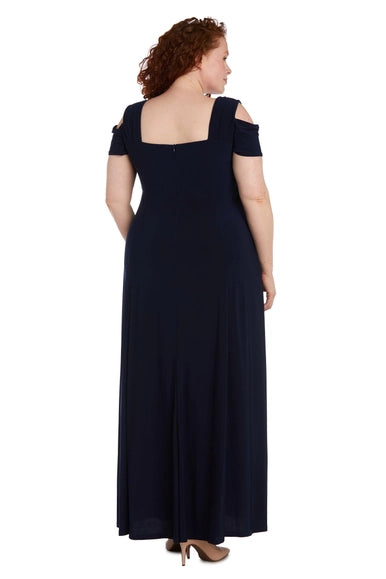 R&M Richards 1367W Long Plus Size Formal Evening Dress-Dylan & Davids-14W-Black-Urbanheer