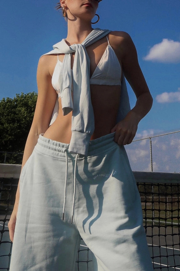 Organic Cotton Joggers Sky Blue-Joggers-Gergana Ivanova-M-Urbanheer