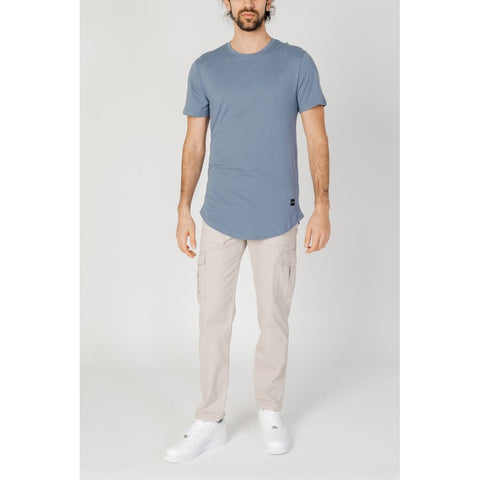 Only & Sons Blue Cotton T-Shirt-Only & Sons-IT46 | M-Urbanheer