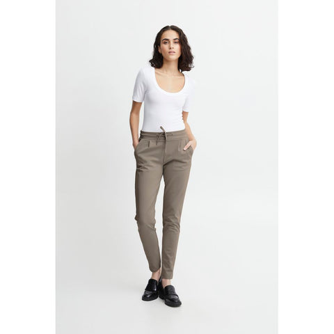 ICHI Gray Polyester Jeans & Pant-ICHI-XXL-Urbanheer